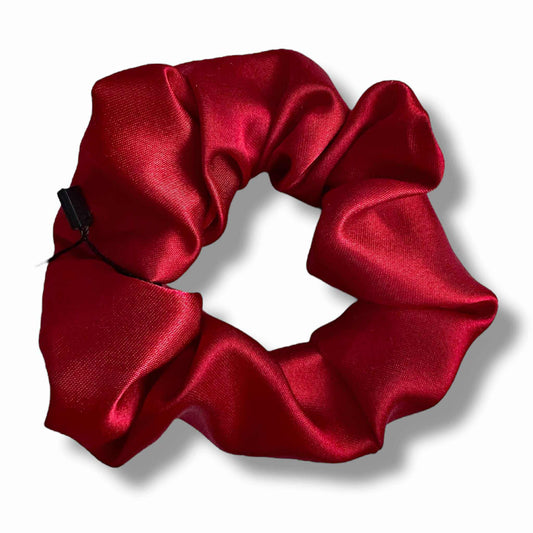 Chouchou en satin rouge pour cheveux